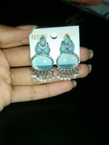 Elegant Blue Stone Earrings