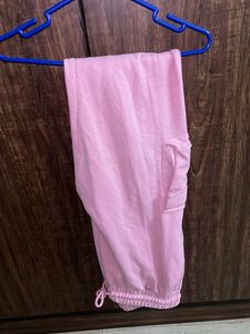 Pink Cargo Sweatpants