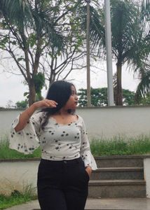Backless White With Black Floral Print
