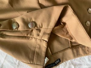 Zara Tan Button Shorts