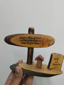 Set Of 2 Wooden Showpieces(Pencil/Pen Stand)