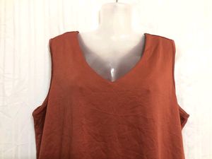 Casual Ladies Brown Sleeveless Top