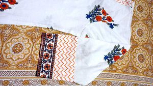 Pure Cotton Kurti Set With New Saree