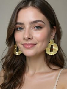 Anti Tarnish Golden Dangler Earrings