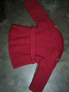 Burgundy Belted Coat