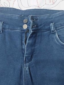 High Waist Blue Jeans