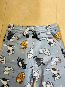 Cute Cat Print woolen lower