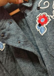 Grey Woolen Sweater/ Jacket/ Overcoat Women&#39;s