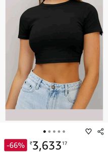 Black Tee backless Can Tie Like A Bow