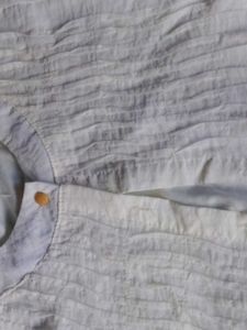 White Sheer Button-Down Top