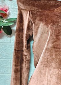 🎁Buy 2 Get 1 Free 🎁Brown Velvet Off-Shoulder Top