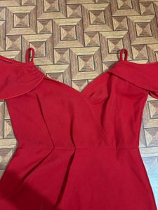 Red Off-Shoulder Bodycon Dress