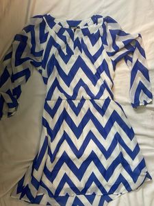 Blue And White Dress Mini