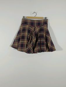 Multicolor Checks Mini Circular Skirt (Women)