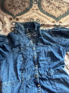 Denim Puff Sleeve Dress