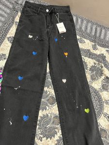 Urbanic Black  Jeans Heart Emb