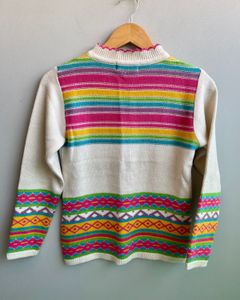 Colorful Striped Knit Sweater