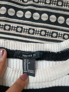 Striped Knit Crop Top