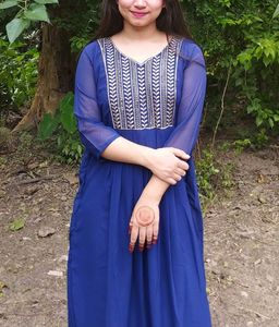 Navy Blue Anarkali Gown