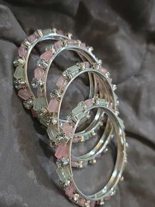 Sparkling Crystal Bangle Set