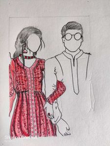Custom Couple Portrait Drawing