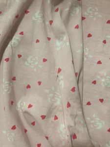 Clovia Heart Print Bight Auit With Full Lower
