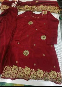 Beautiful 😍 Wine Suit Full New Dress Go For It