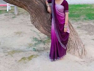 Elegant Purple Ombre Saree
