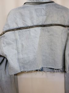 Designer Cropped Denim Jacket NWOT Copy Listing