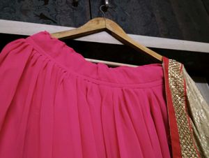 Elegant Pink &amp; Gold Sari Blouse