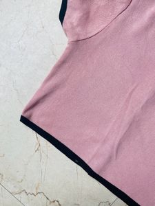 Pink And Black Crop Top