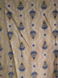 YELLOW WITH GOLDEN PRINT KURTI