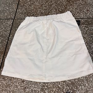 White Cargo Skirt