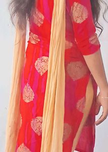 Red &amp; Gold Indian Tunic Dress