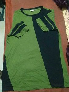 Green And Black Color T-shirt From Wrath Brand