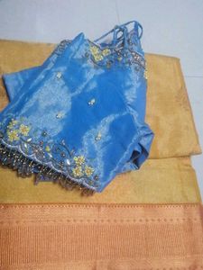 Embroidered Saree with Blouse Piece