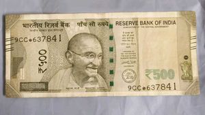 Five Hundred Rs Star Note