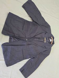 3/4 th Sleeve Dark Blue Formal Blazer