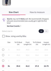 BIBA Navy Blue Kurta Set Size - S