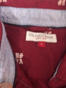 Maroon Printed Shirt