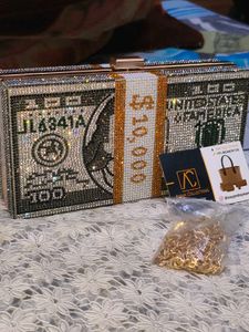 dollar 💵 Rhinestone Clutch