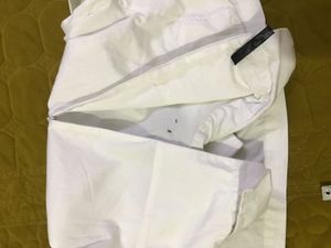 Stretchy White Collared Top Fits B-32-36