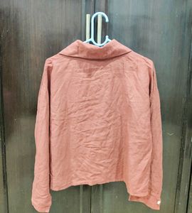 Linen Cropped Shirt