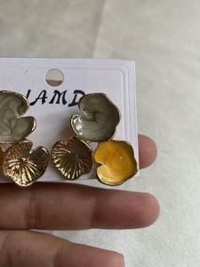 Metal Base Resin Earrings