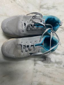 Grey Blue Colour Sports Shoes Good Condition