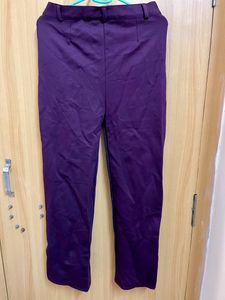 New With Tag Plum Coloured 30 Waist Formal Pant