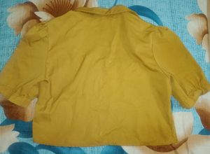 Mustard Crop Top.        cash only