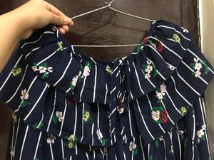 Floral Ink Color Top