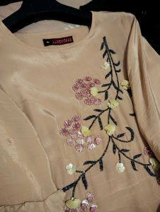Party Wear Embroidery Designer Kurta Inner Attache