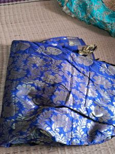 Blue &amp; Gold Saree